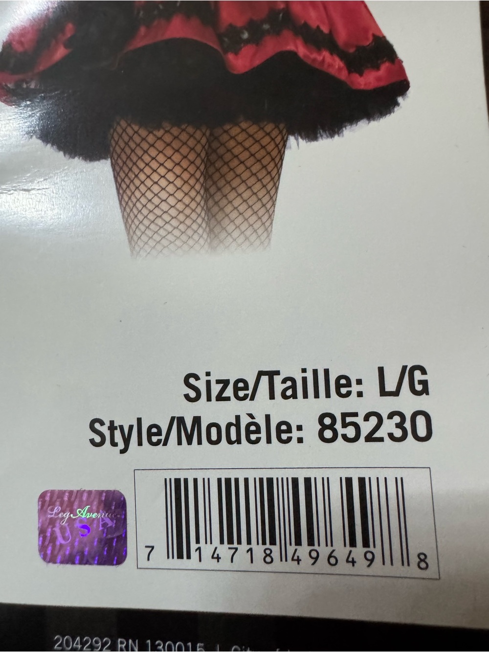 Halloween Leg Avenue Red & Black Gothic Riding Hood Costume 39.T - Picture 3 of 5